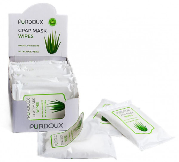 Pürdoux CPAP Maskenreiningungstücher | 10 Tücher pro Beutel